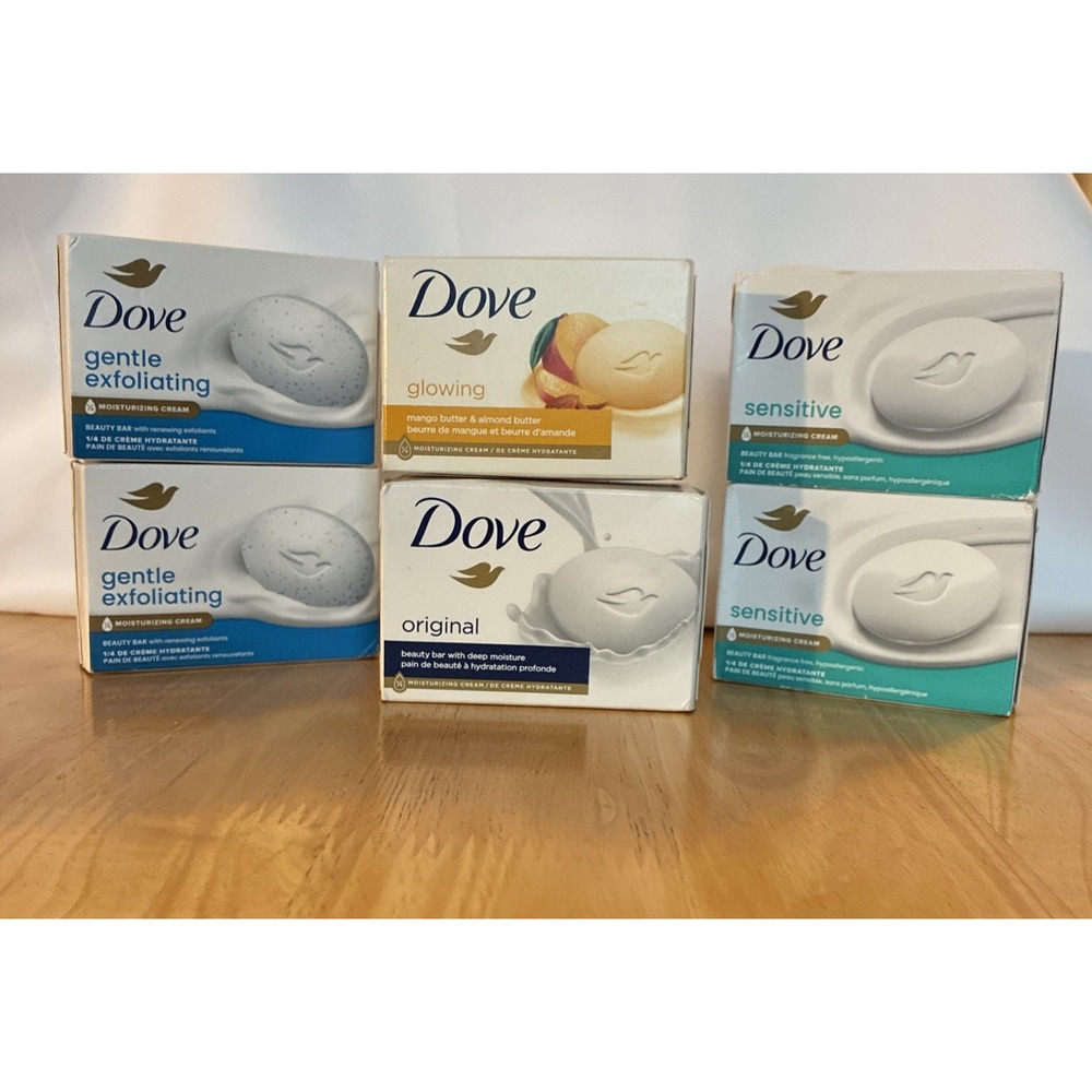 Lot Of 6 Dove Moisturizing Soaps